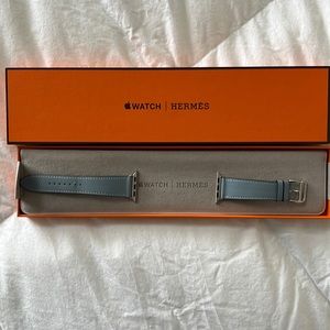 Apple Watch Hermes 41mm Bleu Lin Single Tour